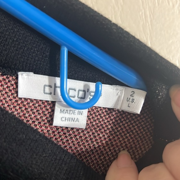 CHICOS knit sweater size 2 (12-14) in like new condition - Picture 2 of 6